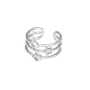 Joyería xu ping bañado en oro blanco incrustado con circonitas versión ancha anillo nuevo producto japonés y coreano ins estrellas anillo abierto mujer Application Scenario